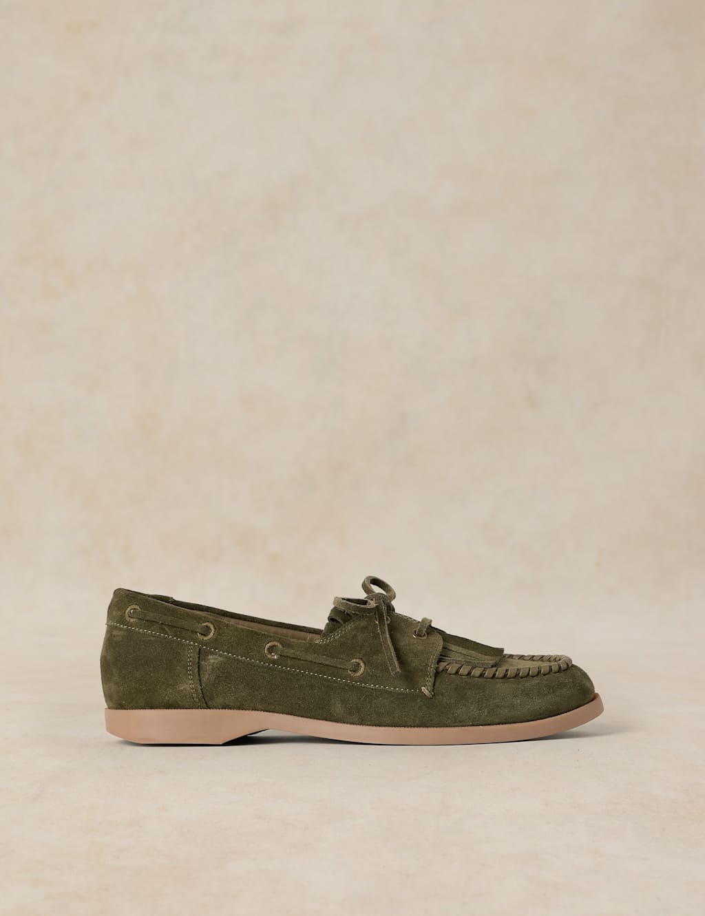 White Stuff Women's Suede Tassel Moccasins - 5 - Green - Available at M&S