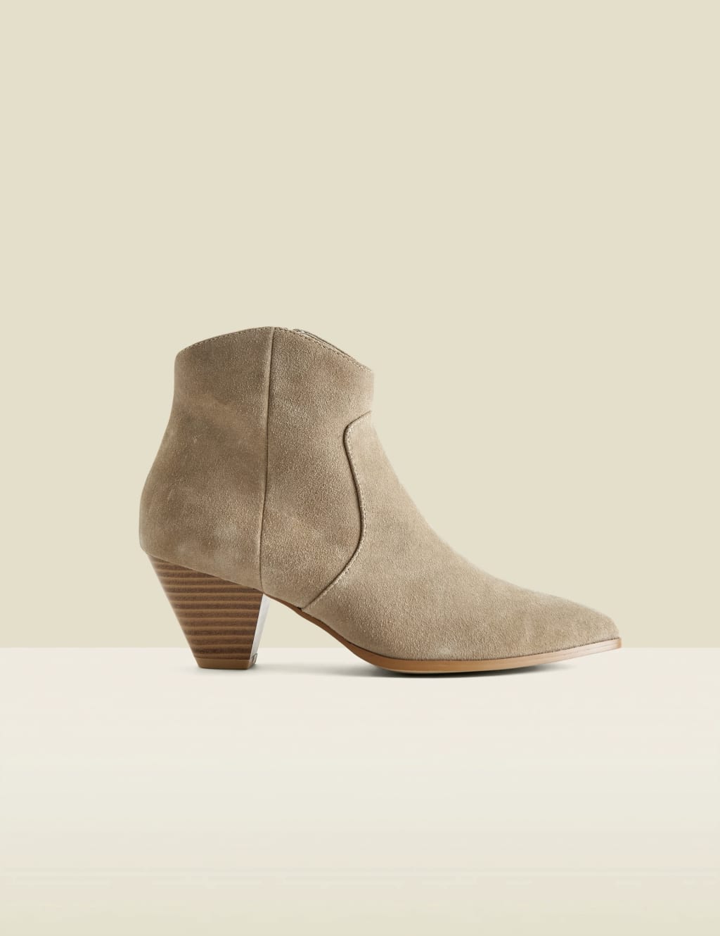 Suede Block Heel Ankle Boots