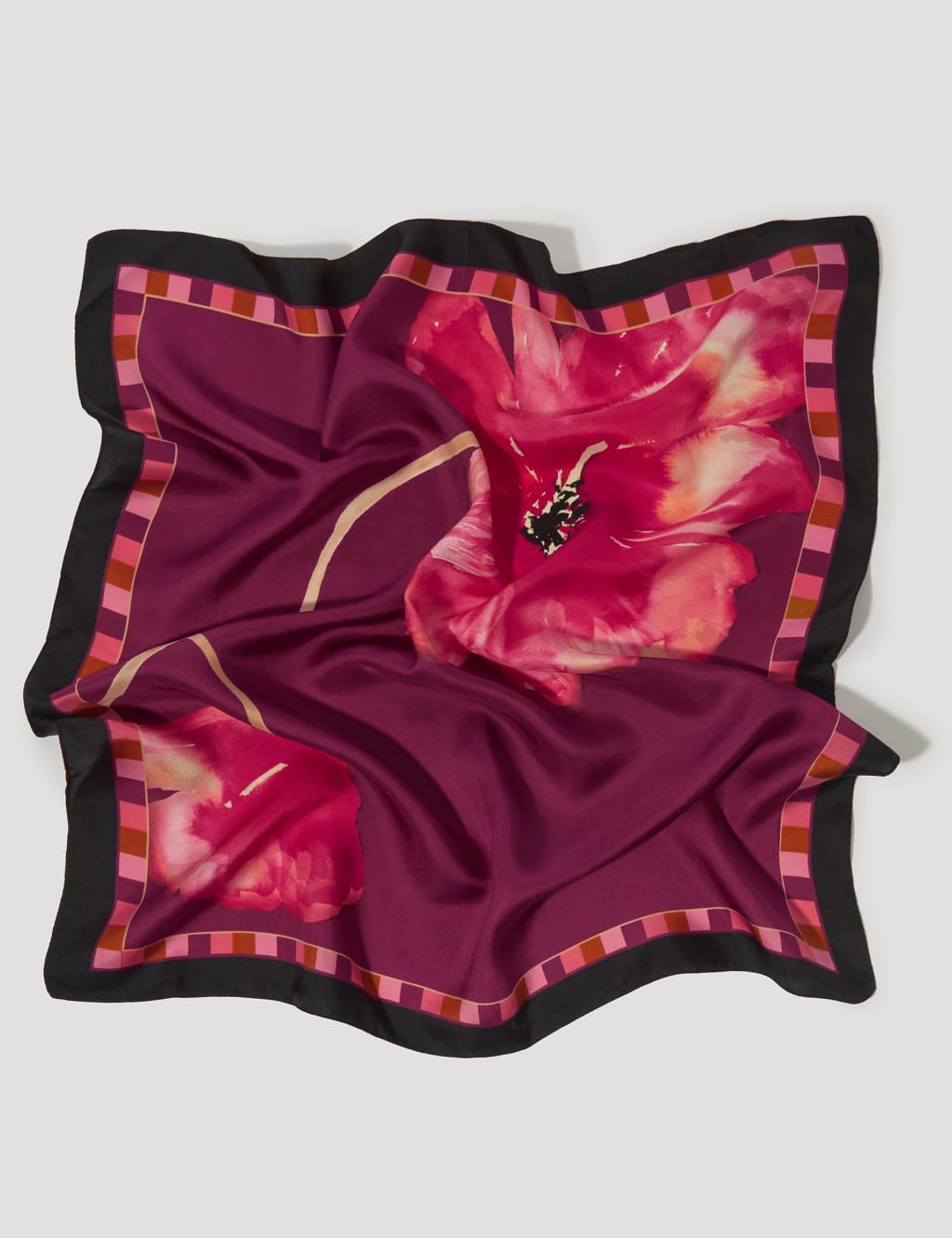 Pure Silk Floral Scarf