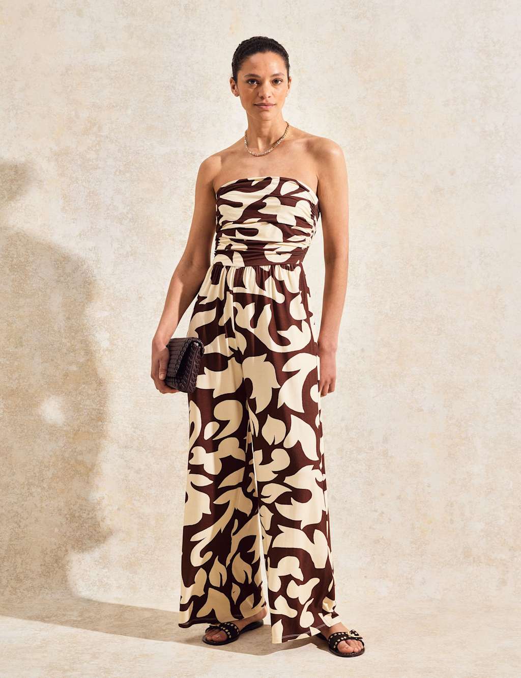 Printed Wide Leg Jumpsuit