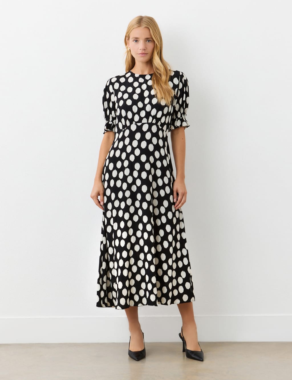 Polka Dot Midi Tea Dress