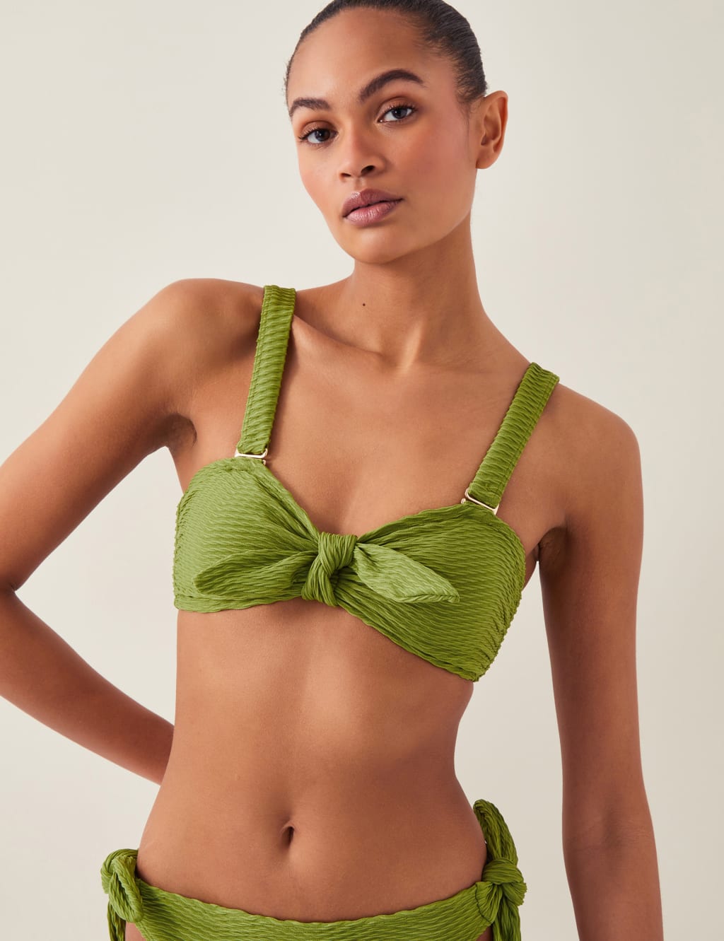 Padded Tie Detail Bikini Top
