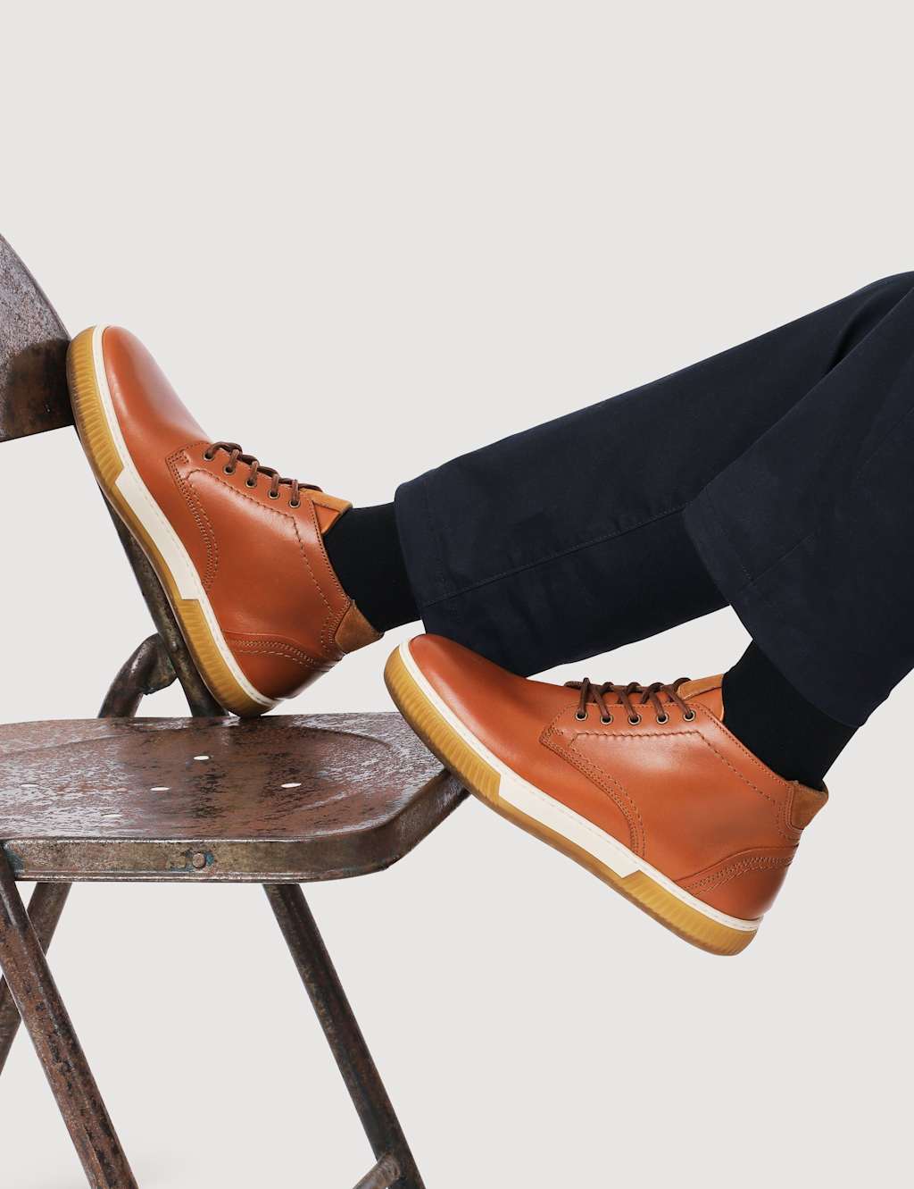 Jones Bootmaker Leather Chuka Boots Tan