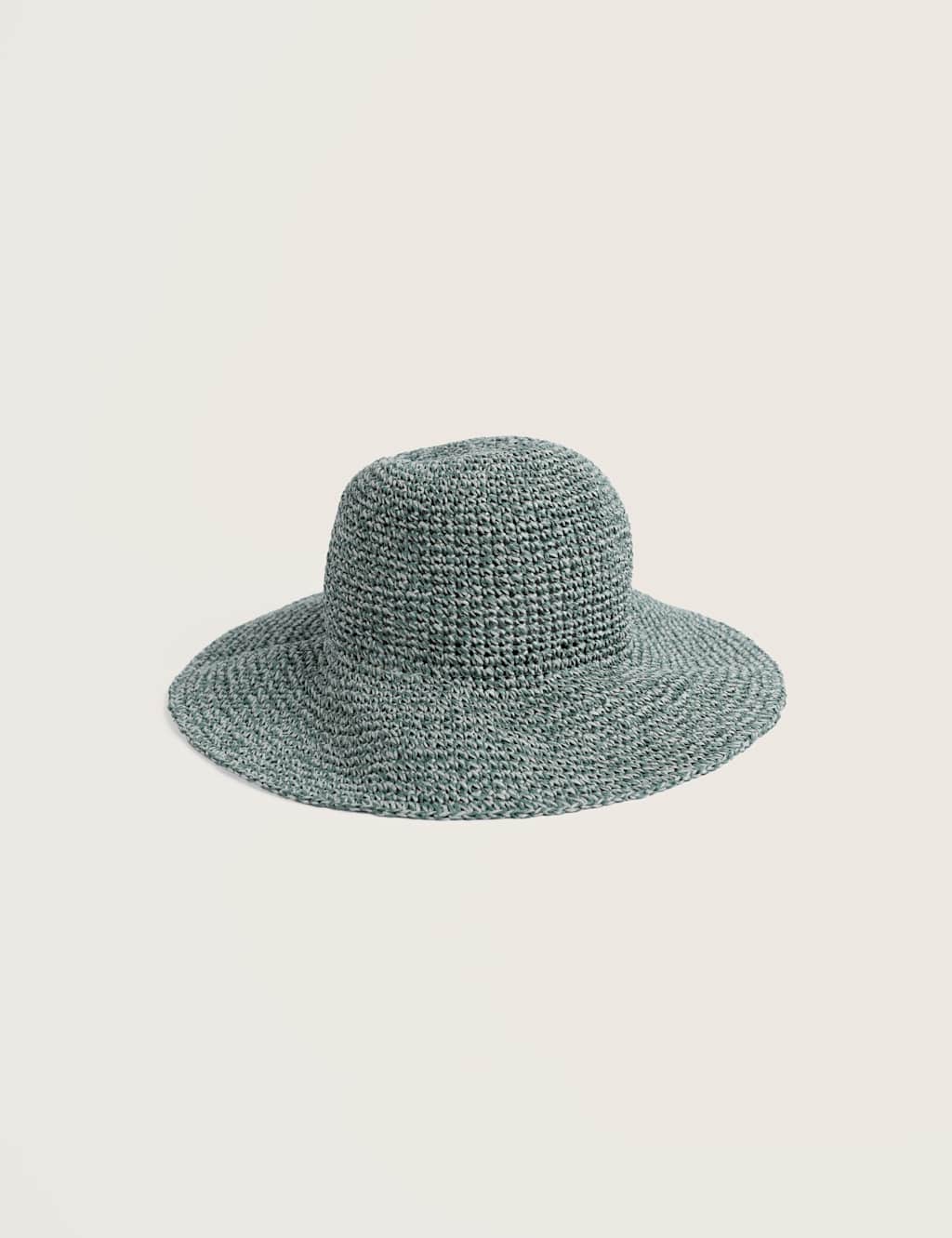Seasalt Cornwall Women's Straw Wide Brim Hat - Blue - Available at M&S