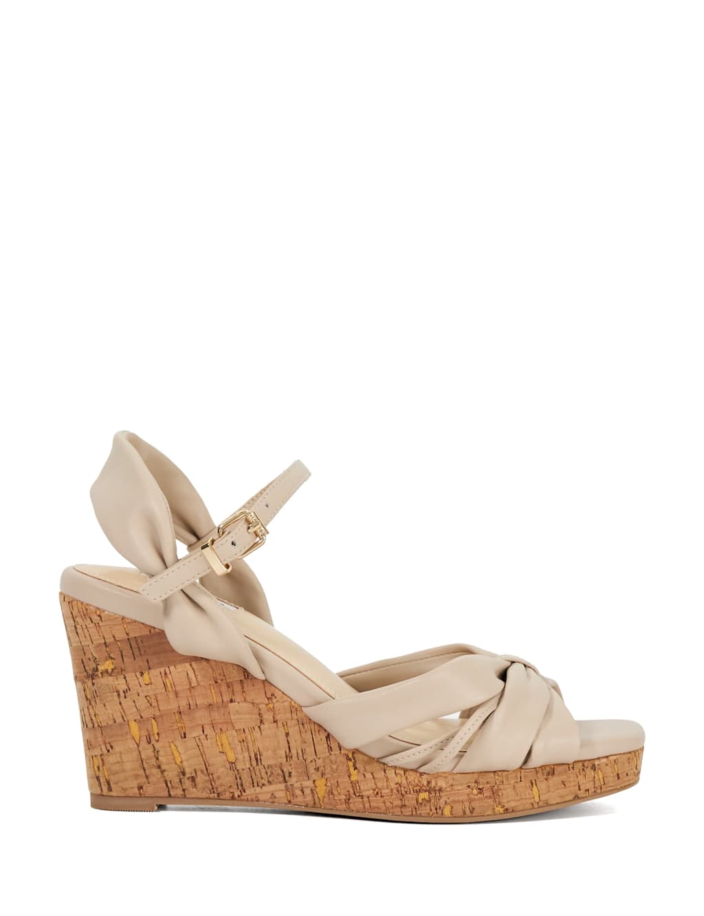 Leather Ankle Strap Wedge Sandals