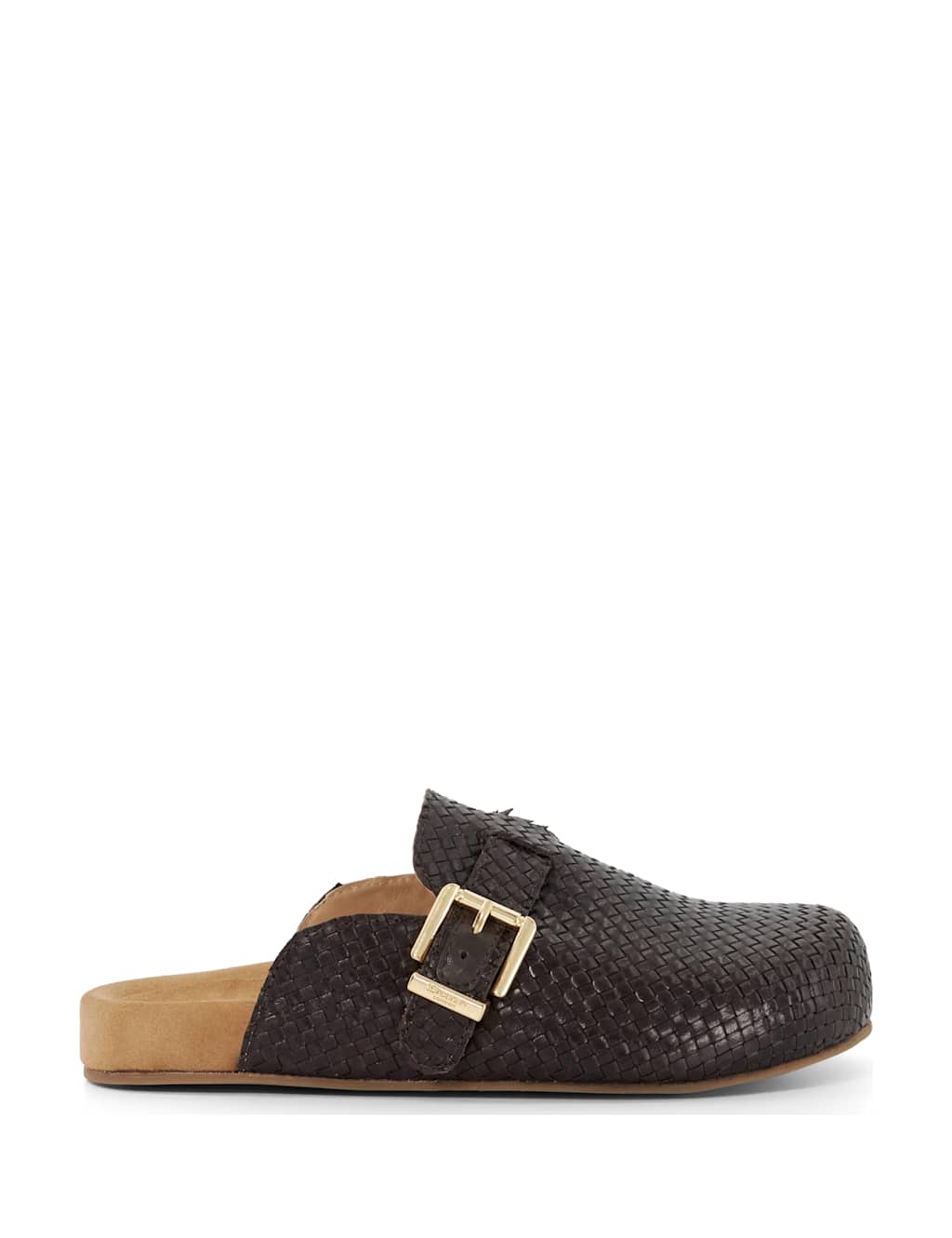 Leather Woven Flat Mules