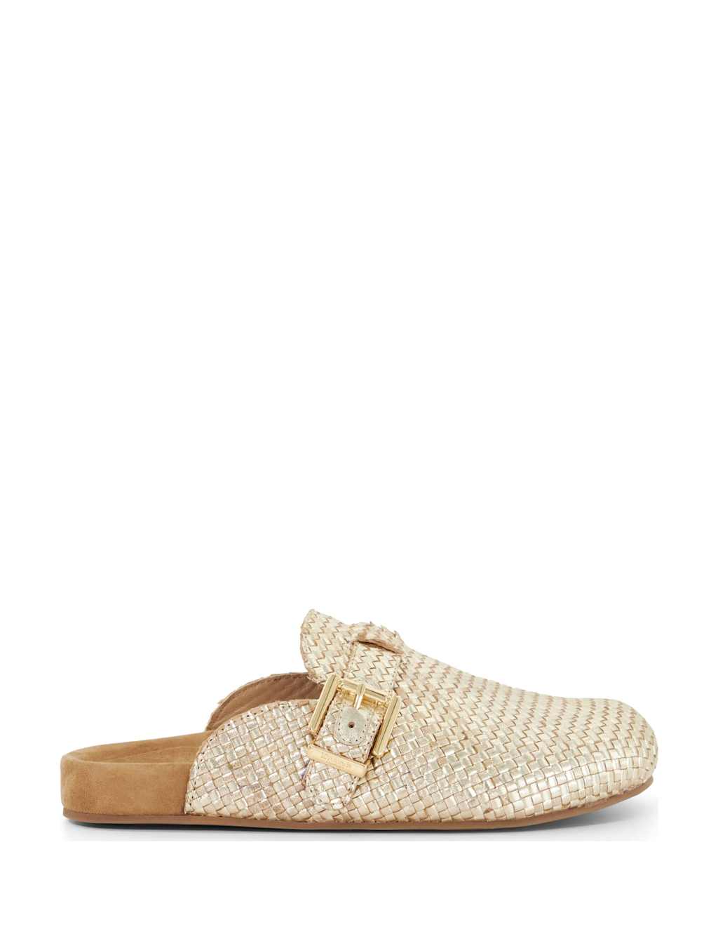 Leather Woven Flat Mules