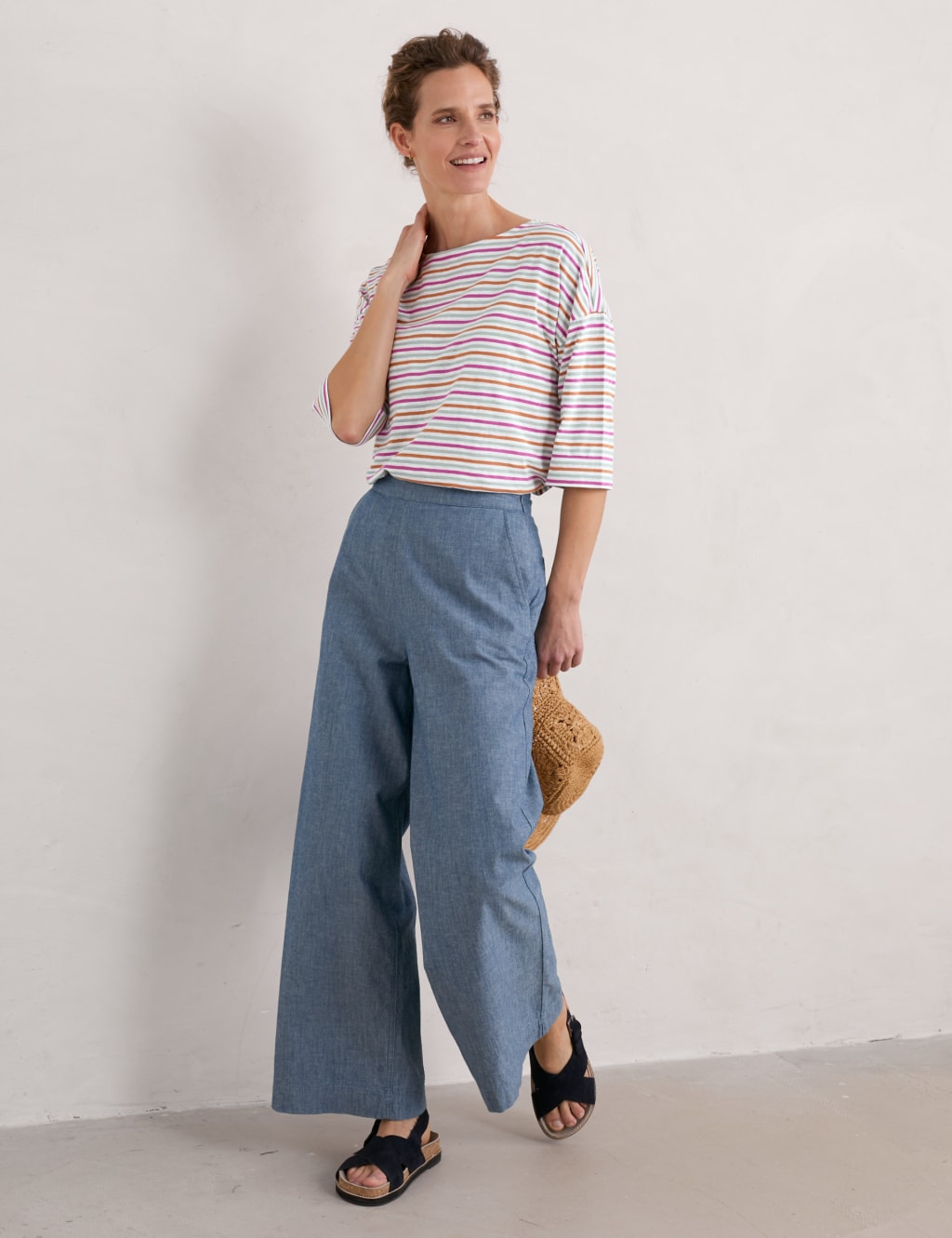 Pure Cotton Striped Top