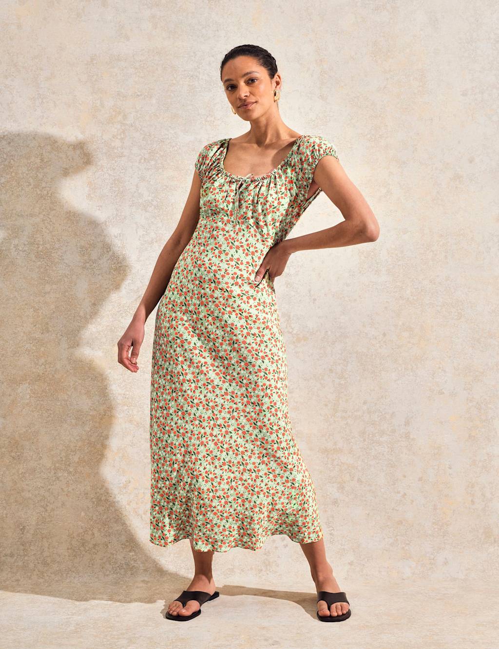 Floral Midi Tea Dress