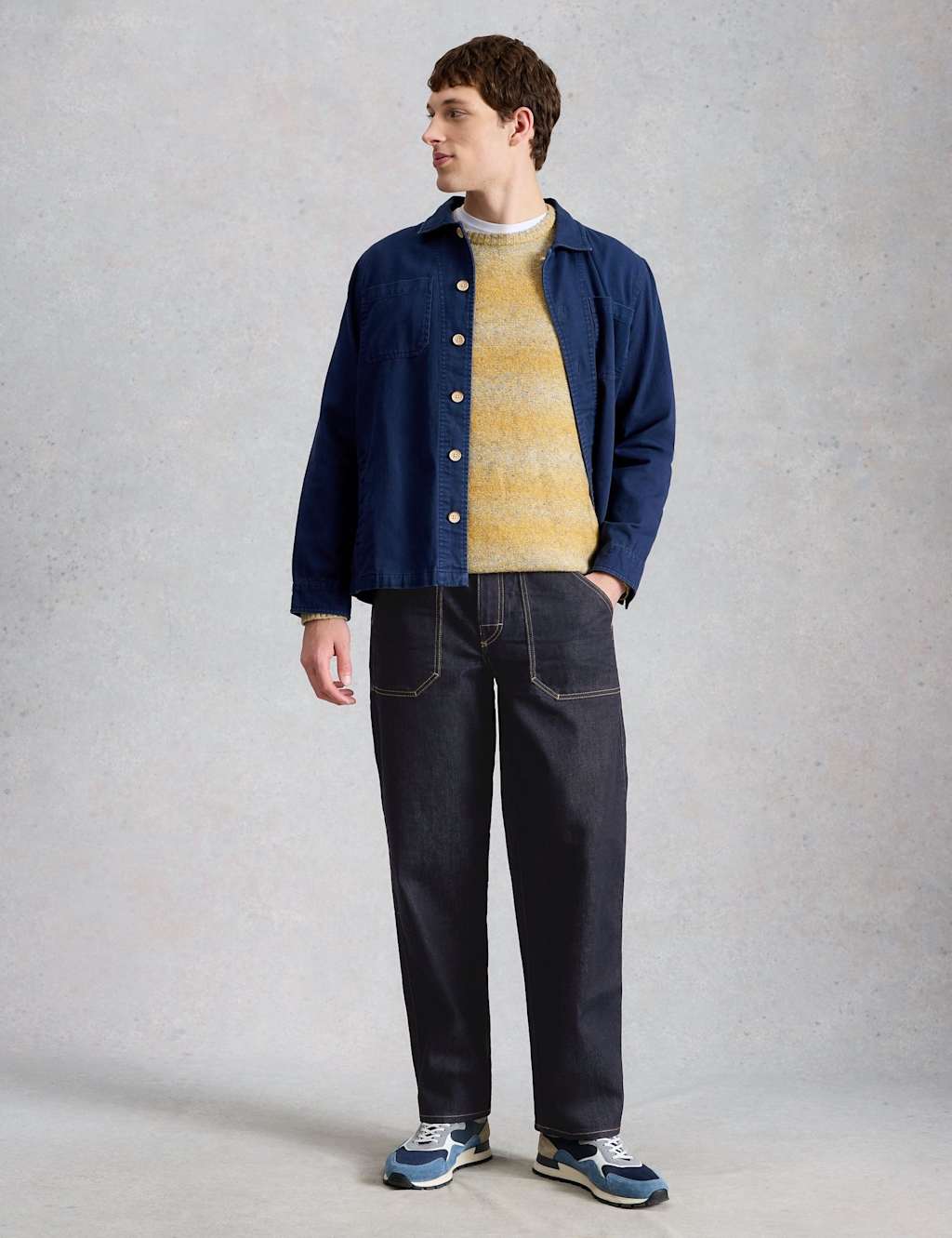 White Stuff Men's Straight Fit 5 Pocket Jeans - 36 - Dark Blue Denim - Available at M&S