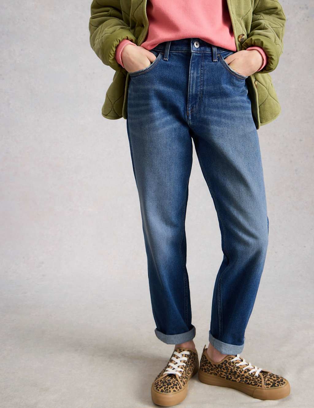 White Stuff Women's Mid Rise Straight Leg Jeans - 12 - Blue Denim - Available at M&S