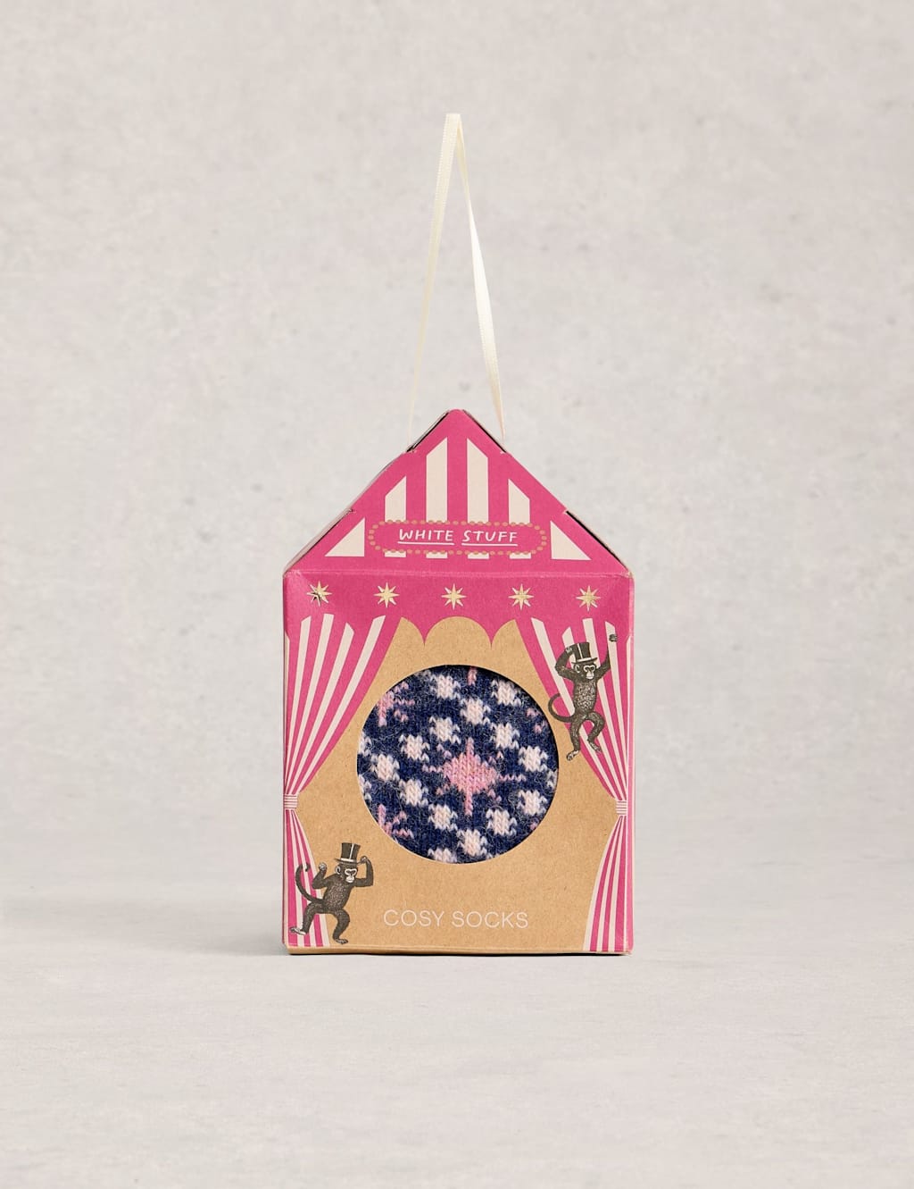 White Stuff Wool Rich Patterned Ankle High Socks Navy Mix