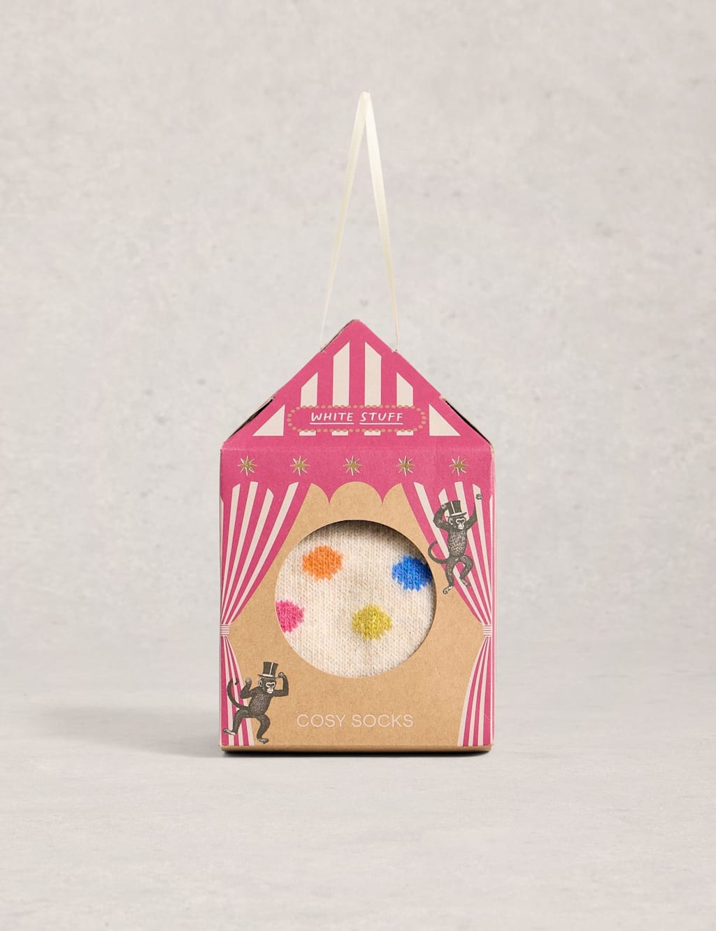 White Stuff Wool Rich Patterned Ankle High Socks Natural Mix