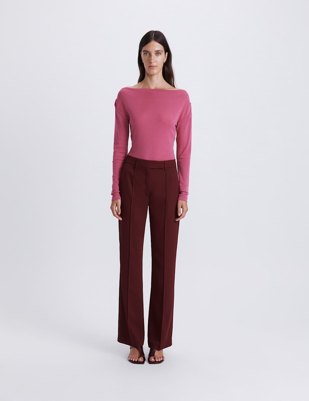 SABA Wide Leg Trousers Red