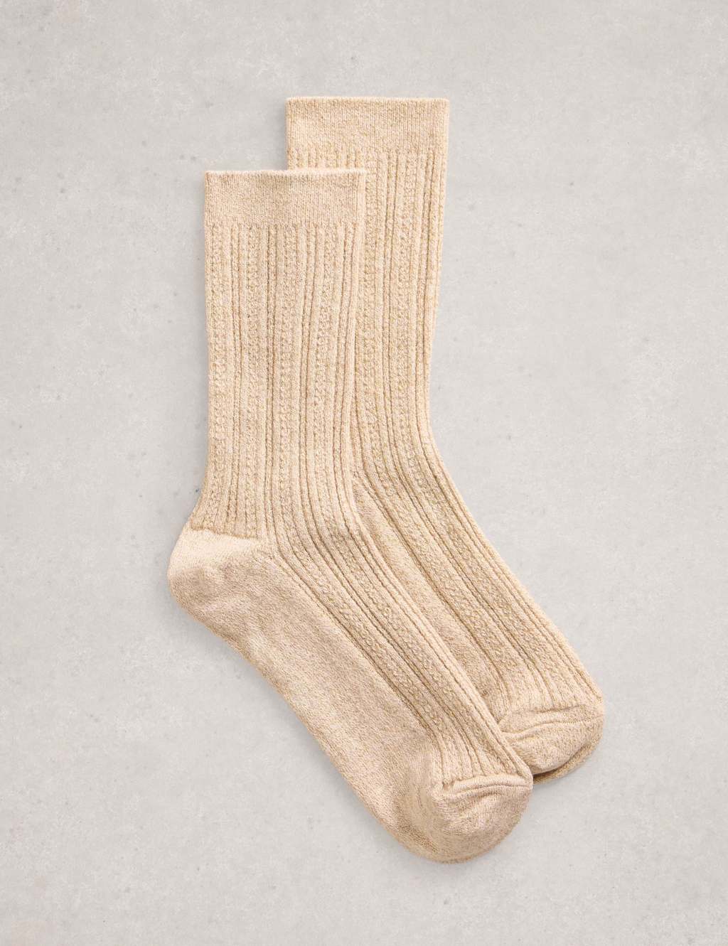 White Stuff Cotton Rich Sparkle Socks Gold