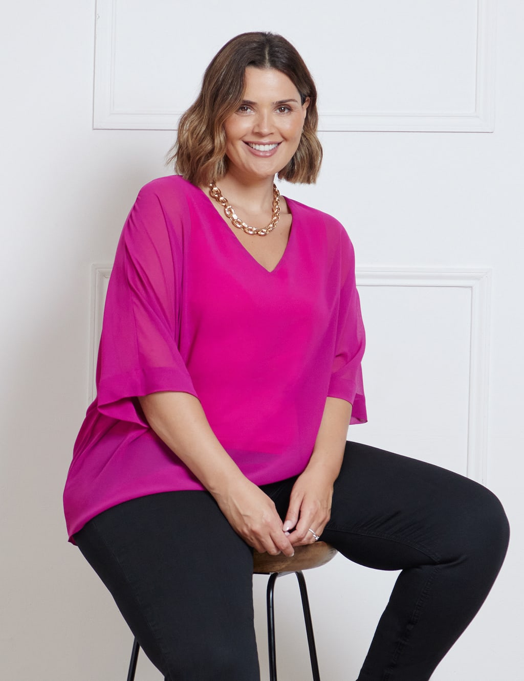 Chiffon V-Neck Top