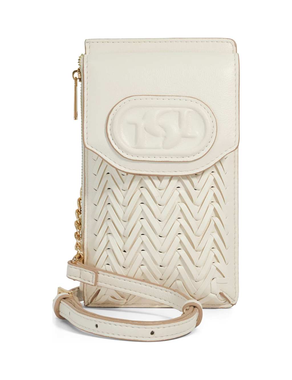 Faux Leather Textured Cross Body Phone Bag