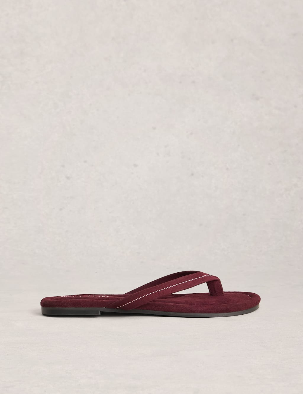 White Stuff Women's Suede Footbed Flip Flops - 5 - Purple - Available at M&S