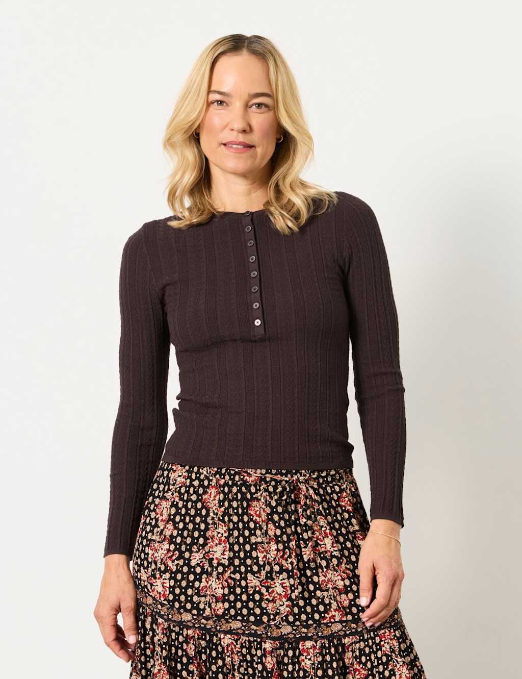 Fatface Women's Crew Neck Jumper - 22 - Chocolate - Available at M&S