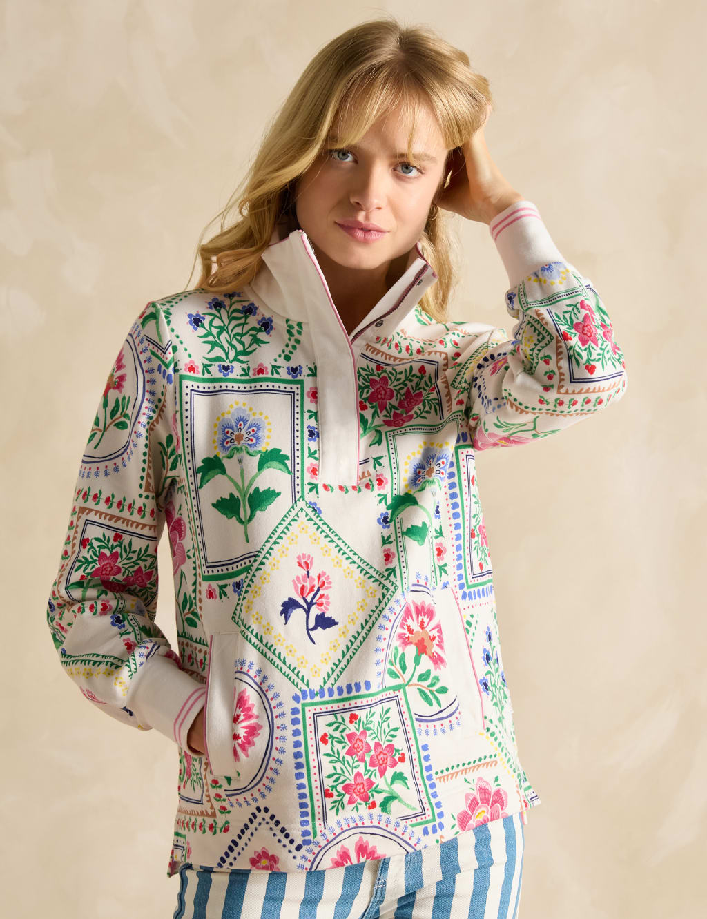 Pure Cotton Floral Sweatshirt