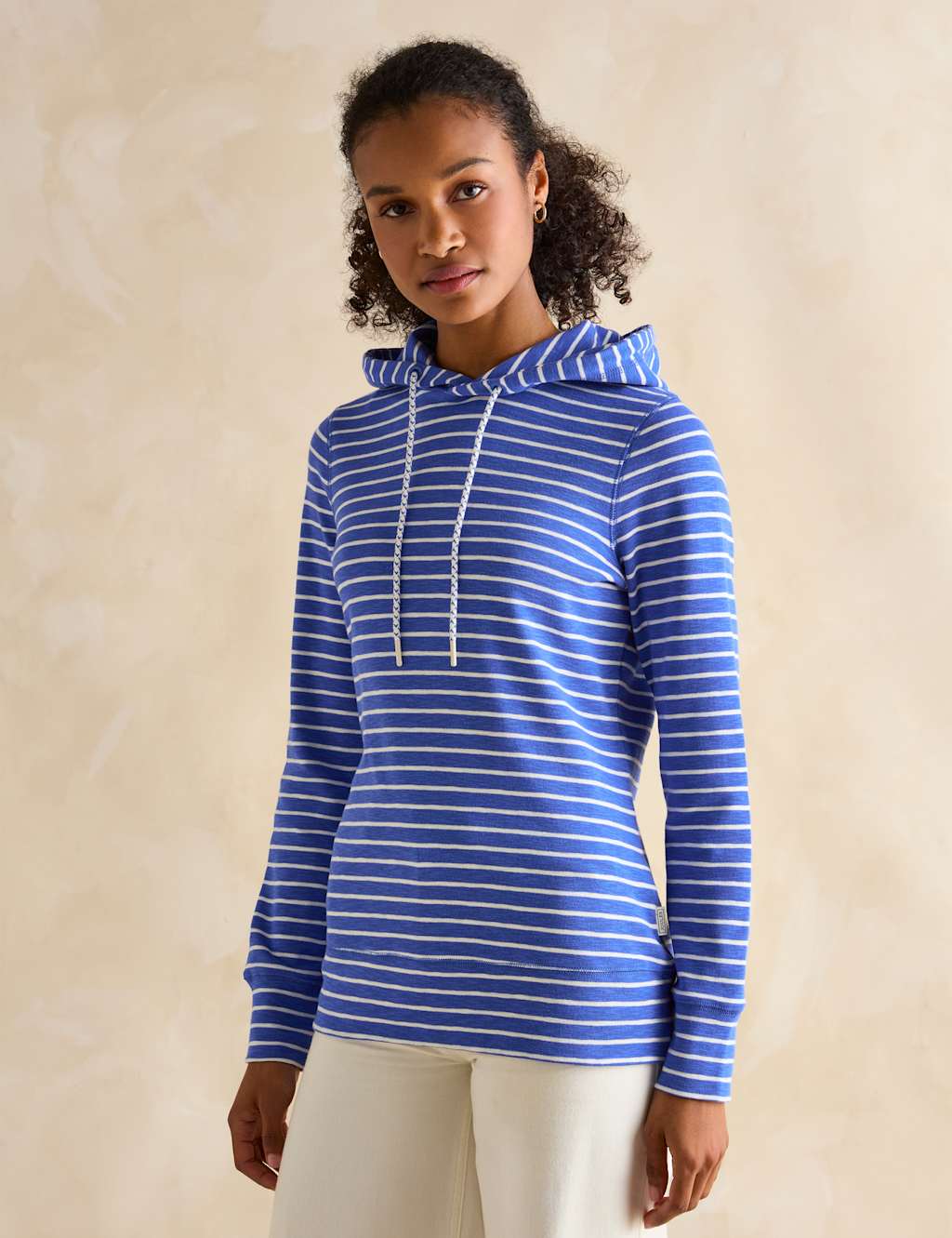 Cotton Rich Striped Hoodie