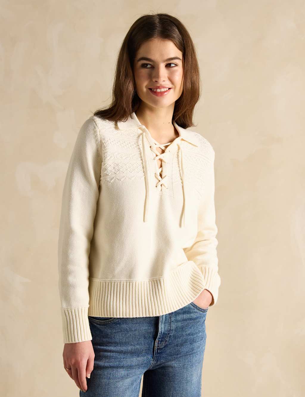 Pure Cotton Collared Jumper