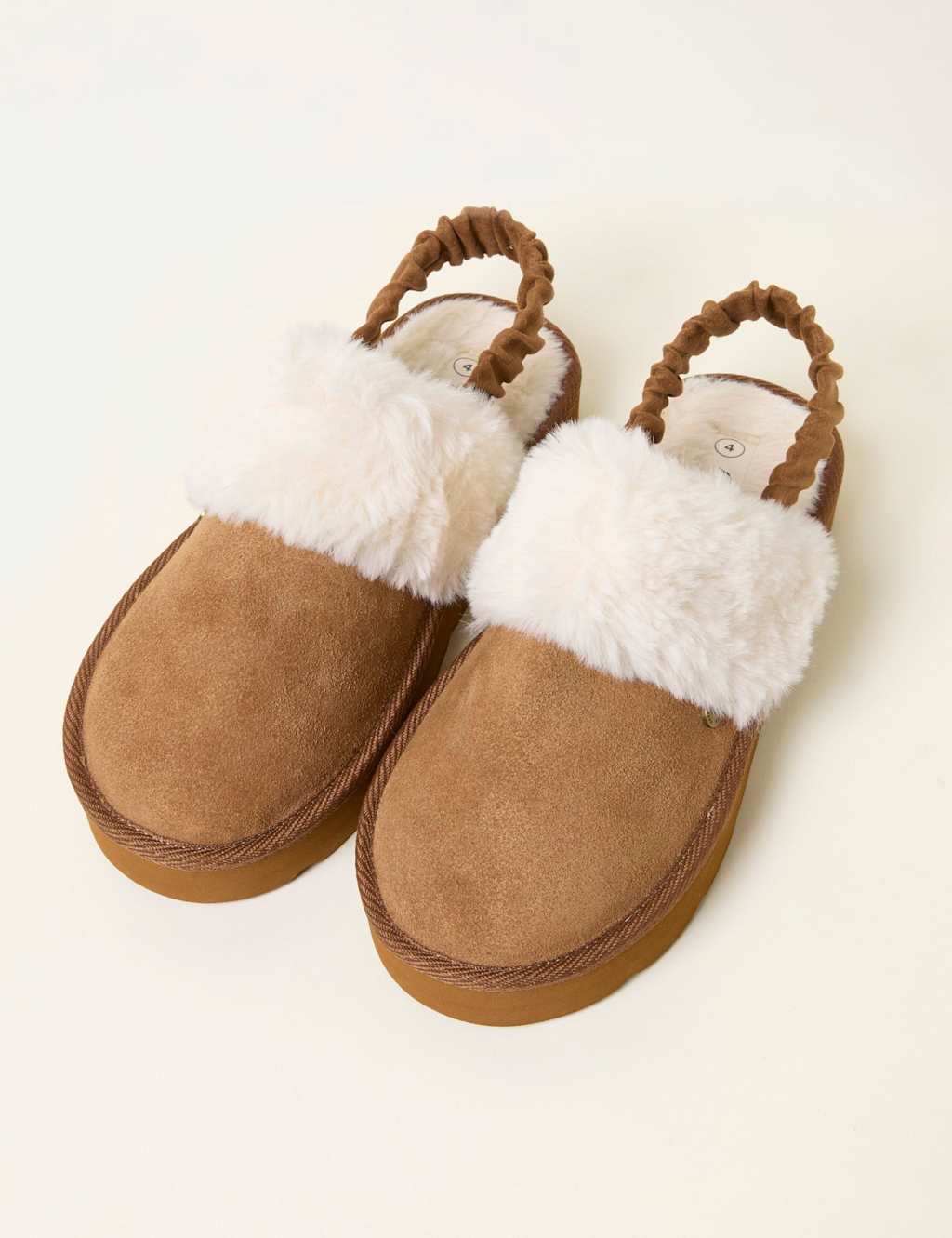 FatFace Suede Strappy Mules Brown Mix