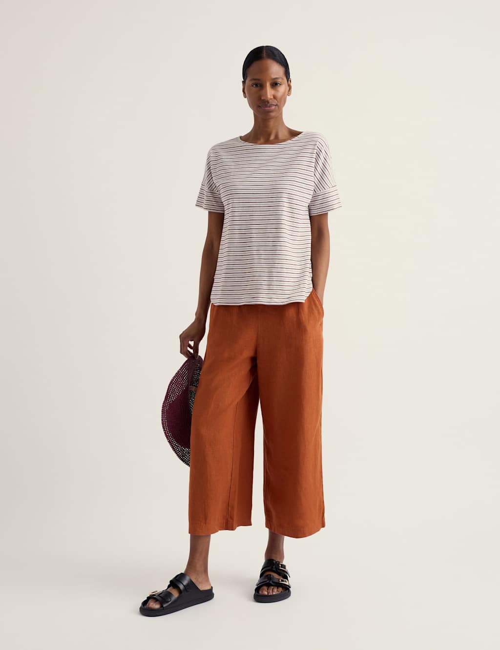 Seasalt Cornwall Women's Pure Cotton Striped T-Shirt - 24 - Multi - Available at M&S
