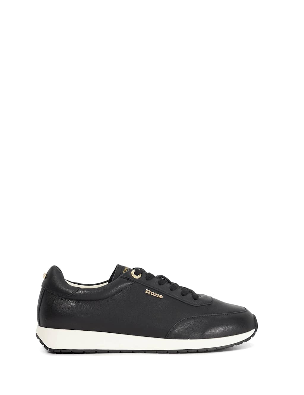 Dune London Suede Lace Up Trainers Black