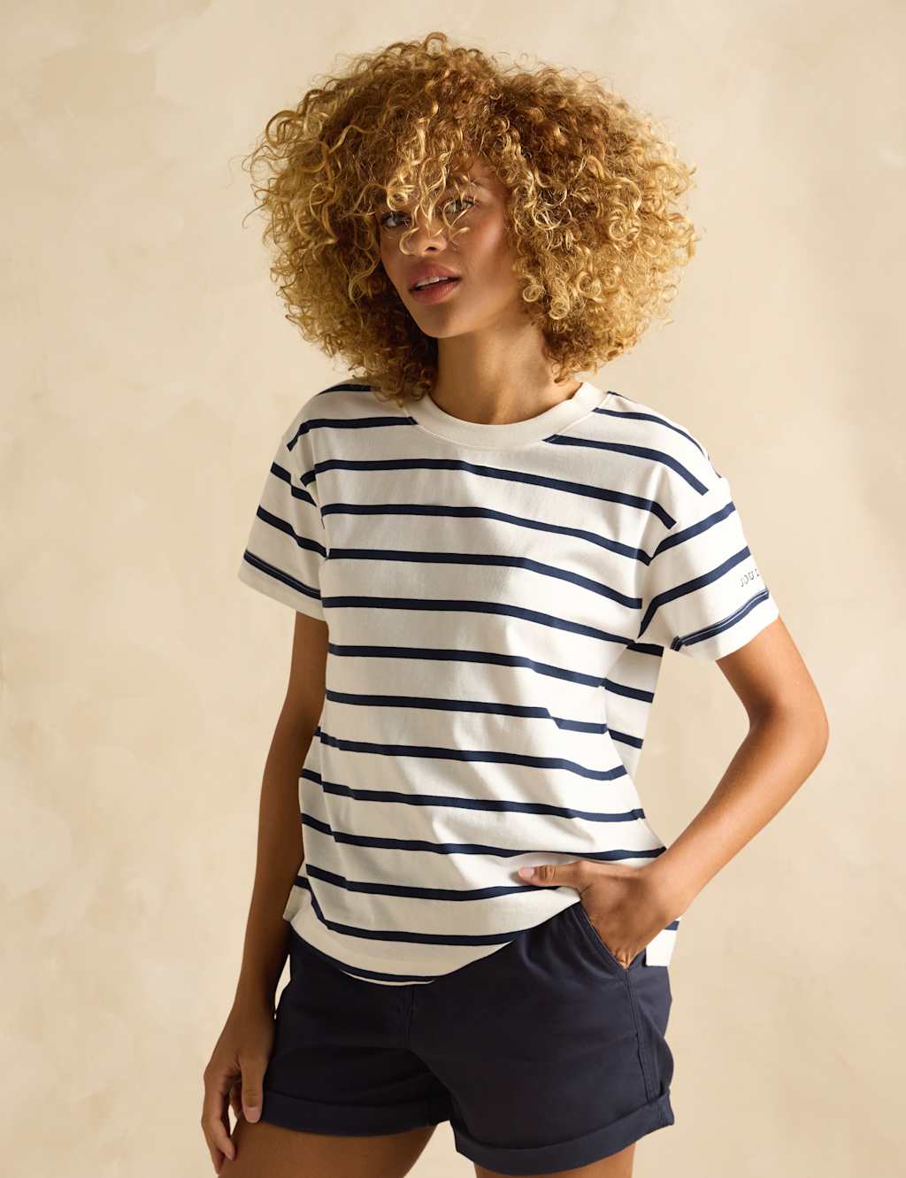 Pure Cotton Striped Relaxed T-Shirt