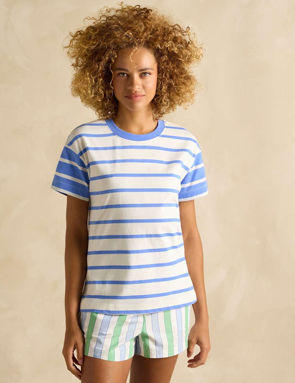 Pure Cotton Striped Relaxed T-Shirt
