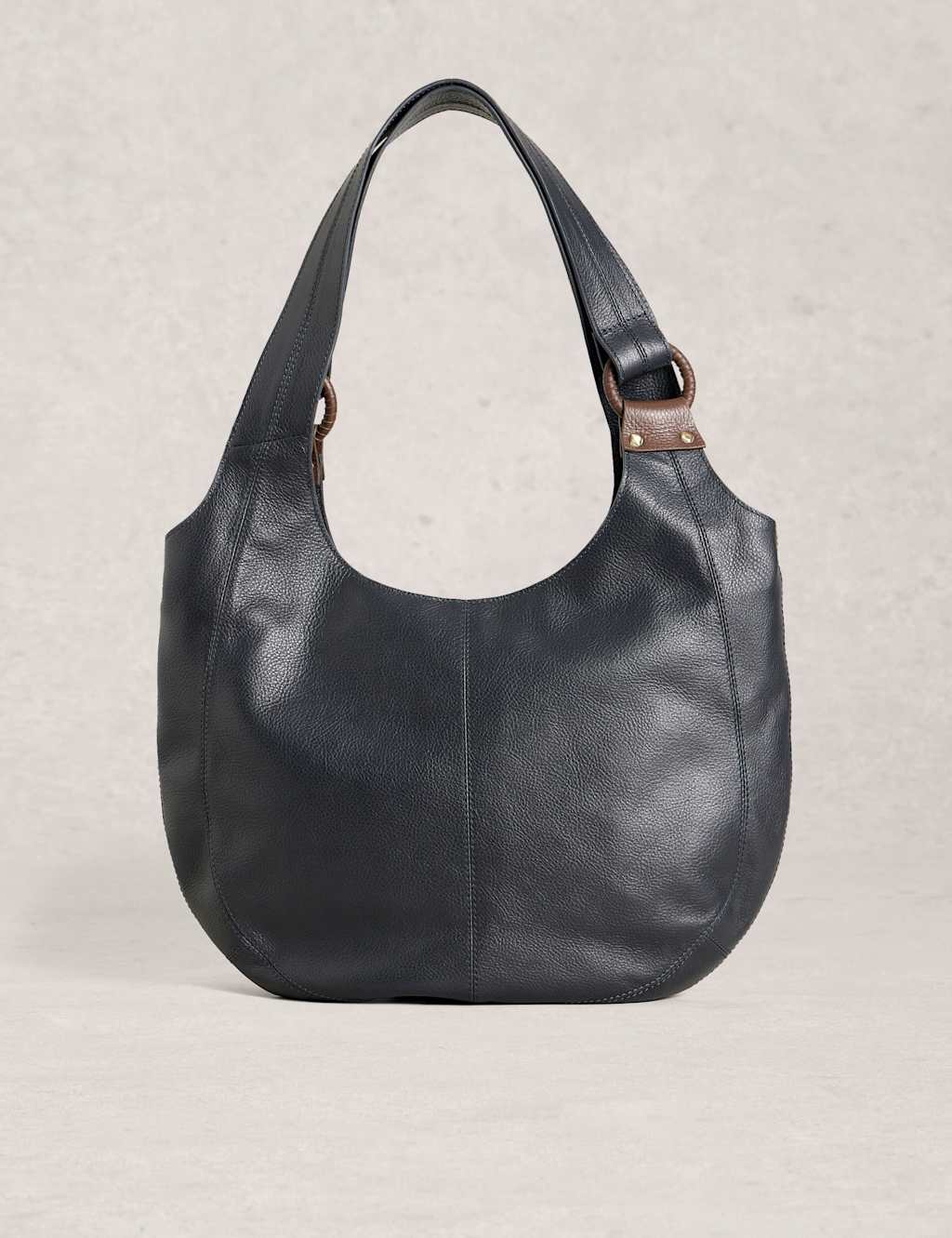 White Stuff Women's Leather Shoulder Bag - Navy - Available at M&S