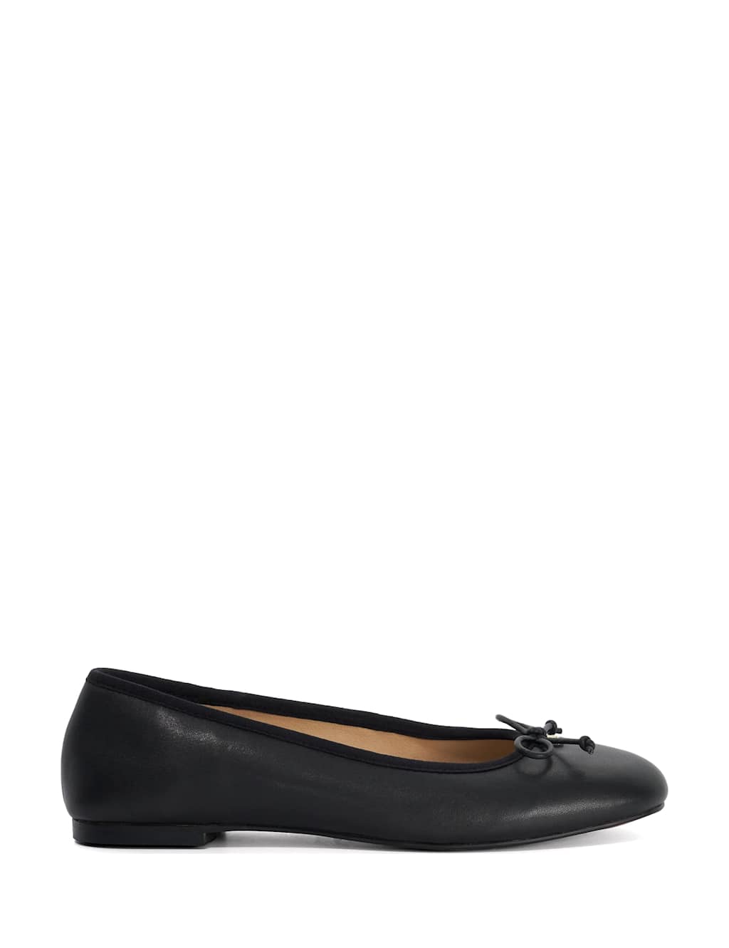 Dune London Women's Leather Ballet Pumps - 3 - Black - Available at M&S