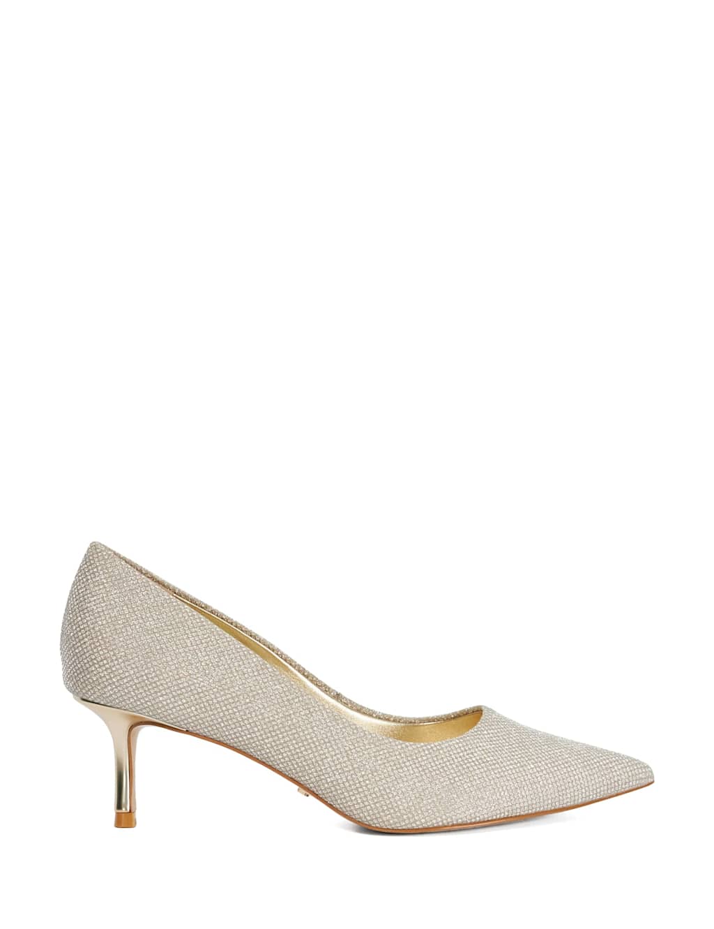 Dune London Women's Stiletto Heel Pointed Court Shoes - 4 - Gold - Available at M&S