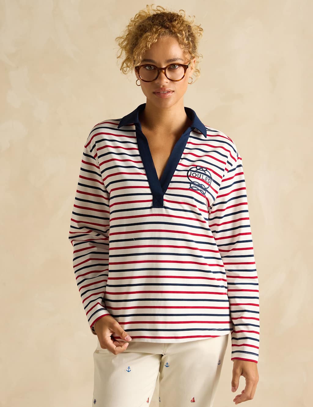 Pure Cotton Striped Rugby Top