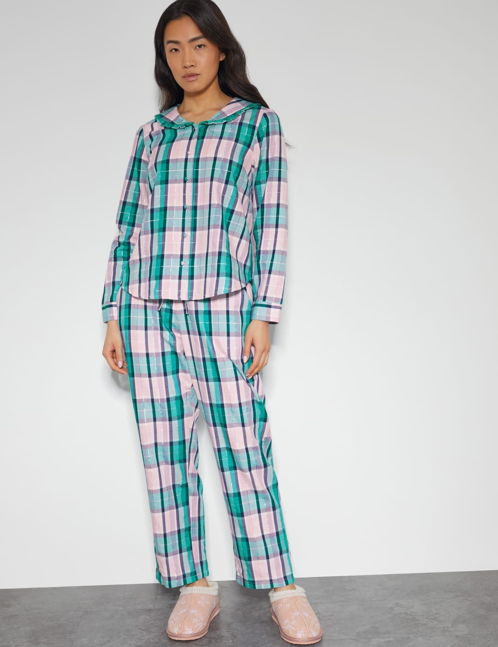 Cotton Rich Checked Pyjama Set