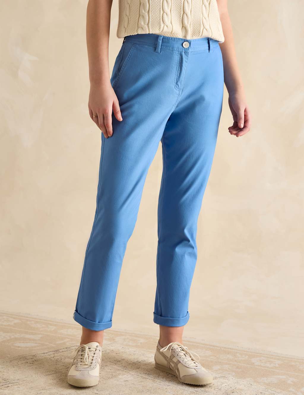Cotton Rich Brushed Straight Leg Chinos