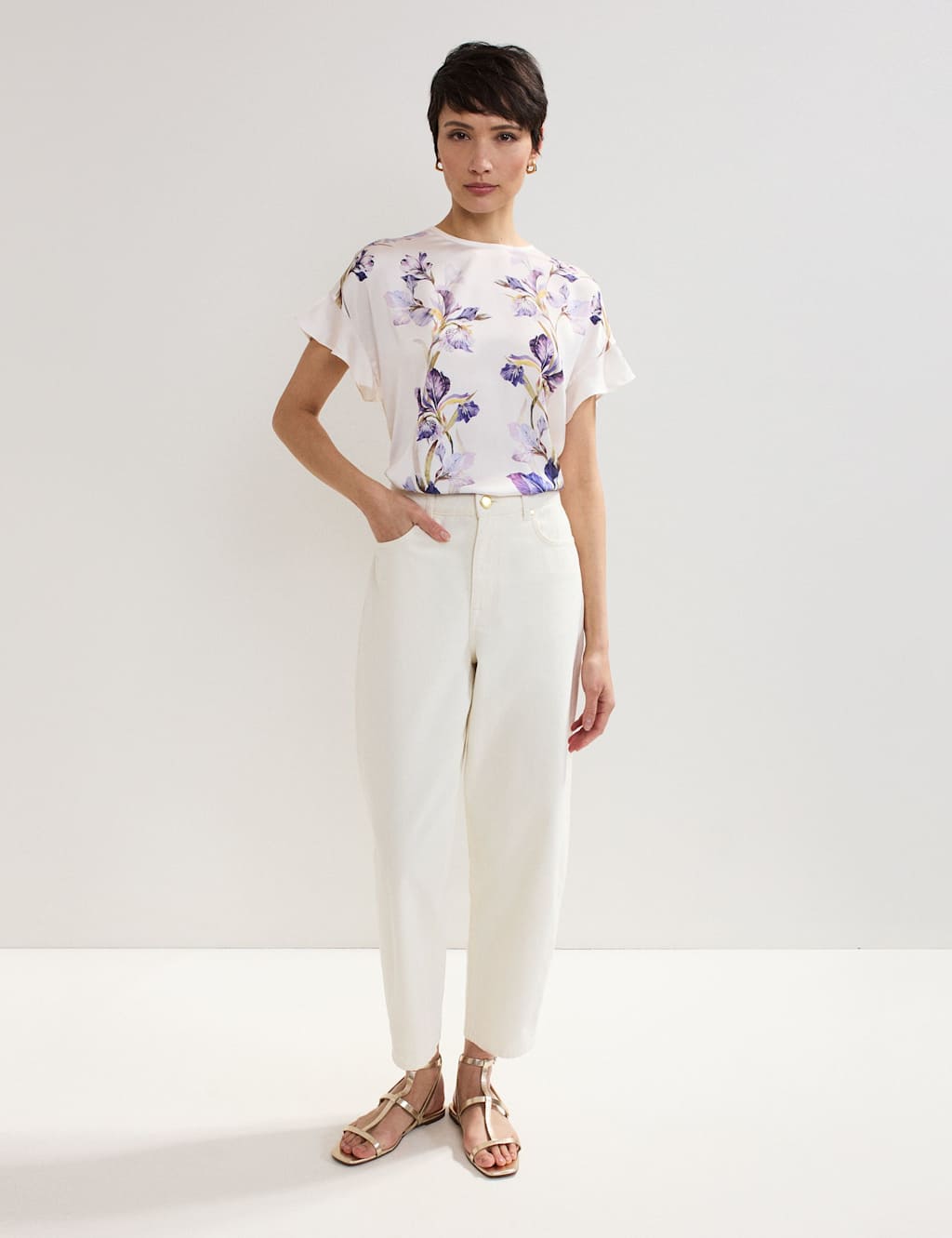 Floral Crew Neck Top