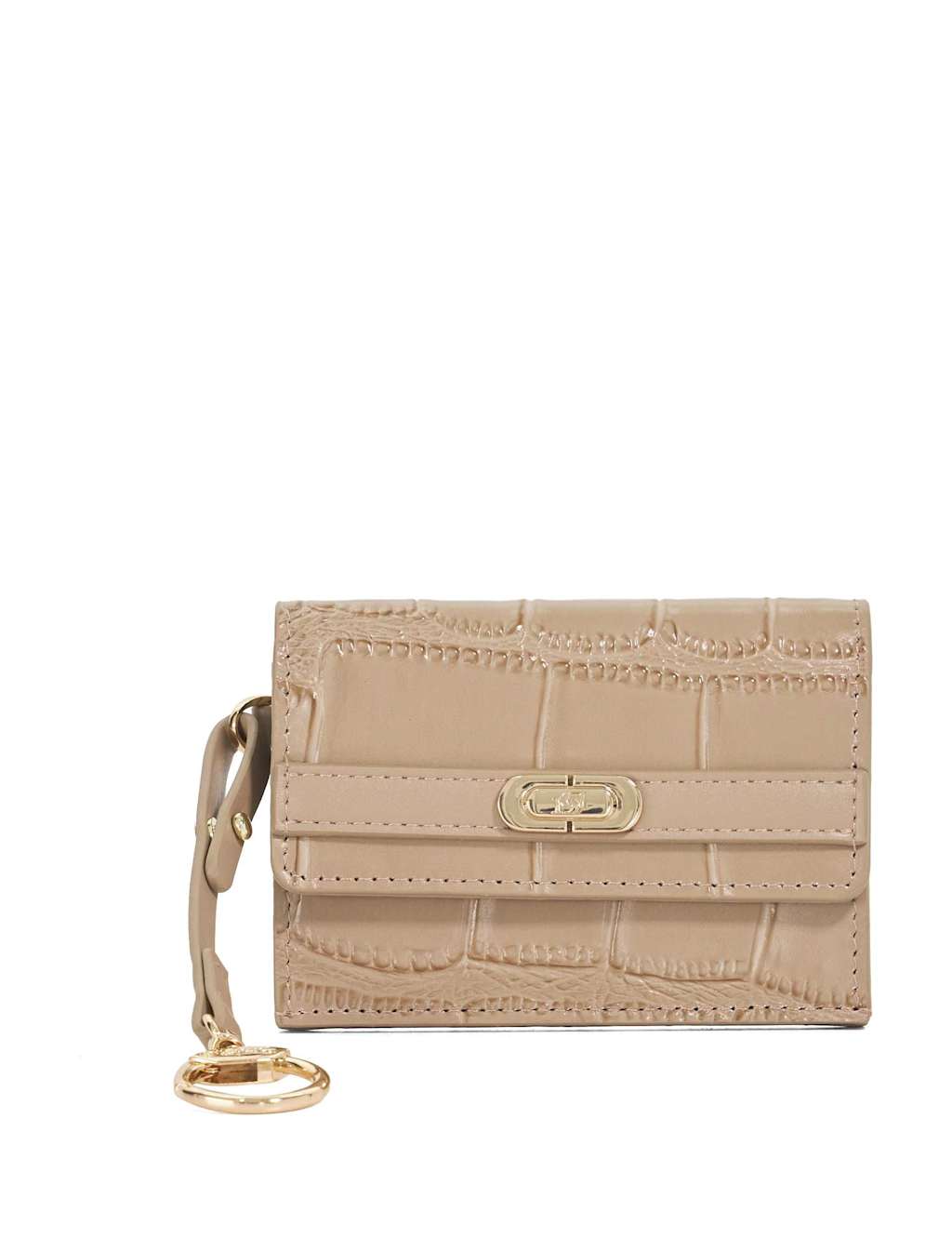 Dune London Women's Leather Foldover Purse - Grey - Available at M&S