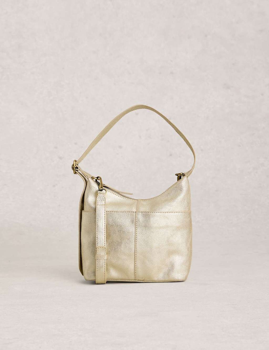 White Stuff Women's Leather Cross Body Bag - Gold - Available at M&S
