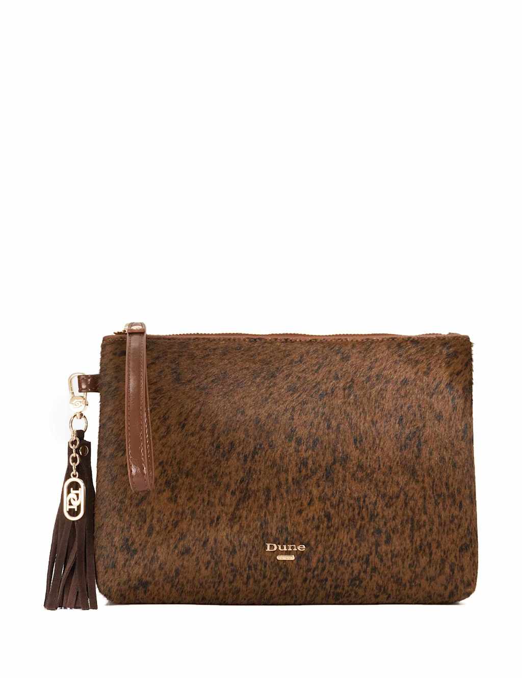 Dune London Leather Pouch Purse Brown