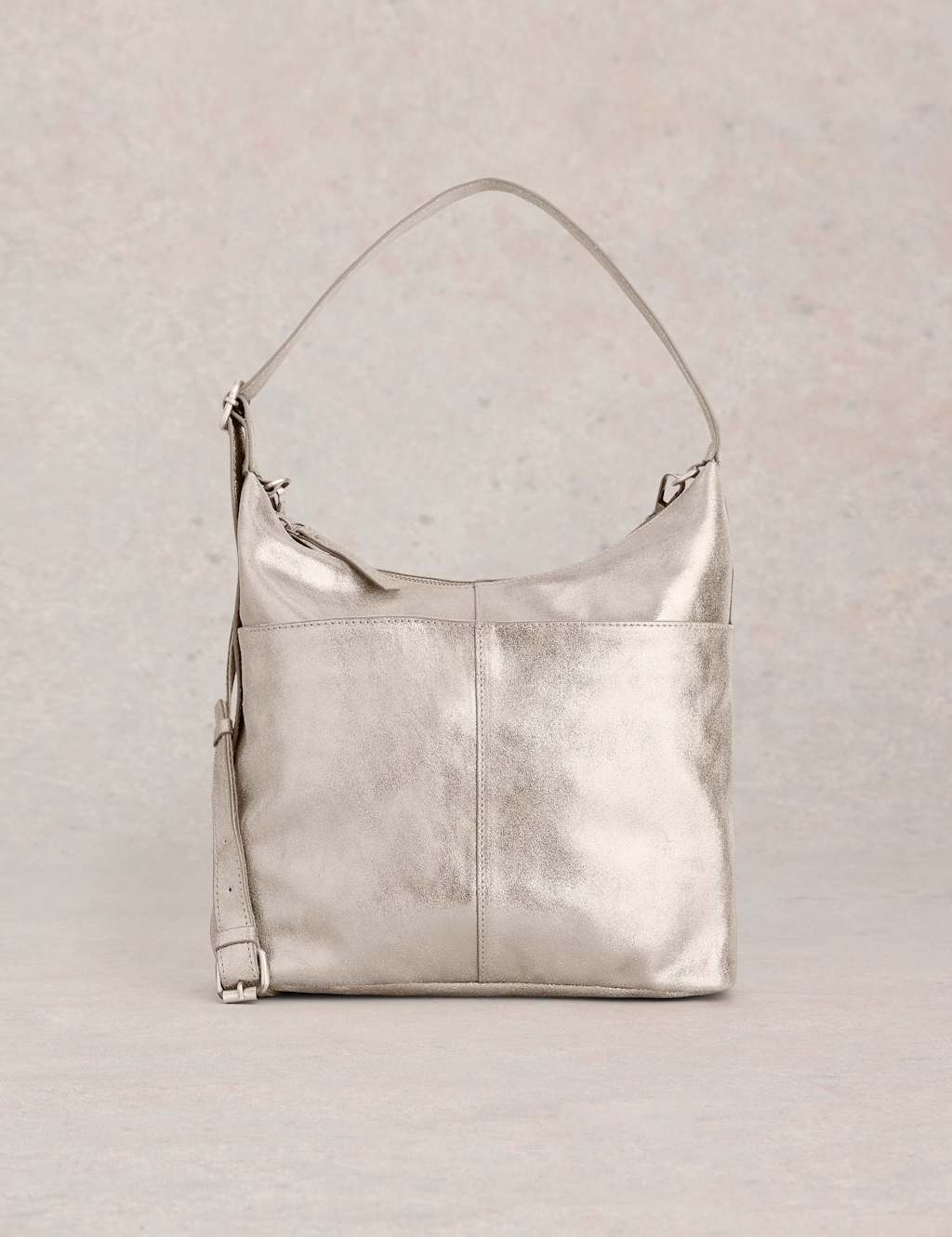 White Stuff Women's Leather Cross Body Bag - Silver - Available at M&S