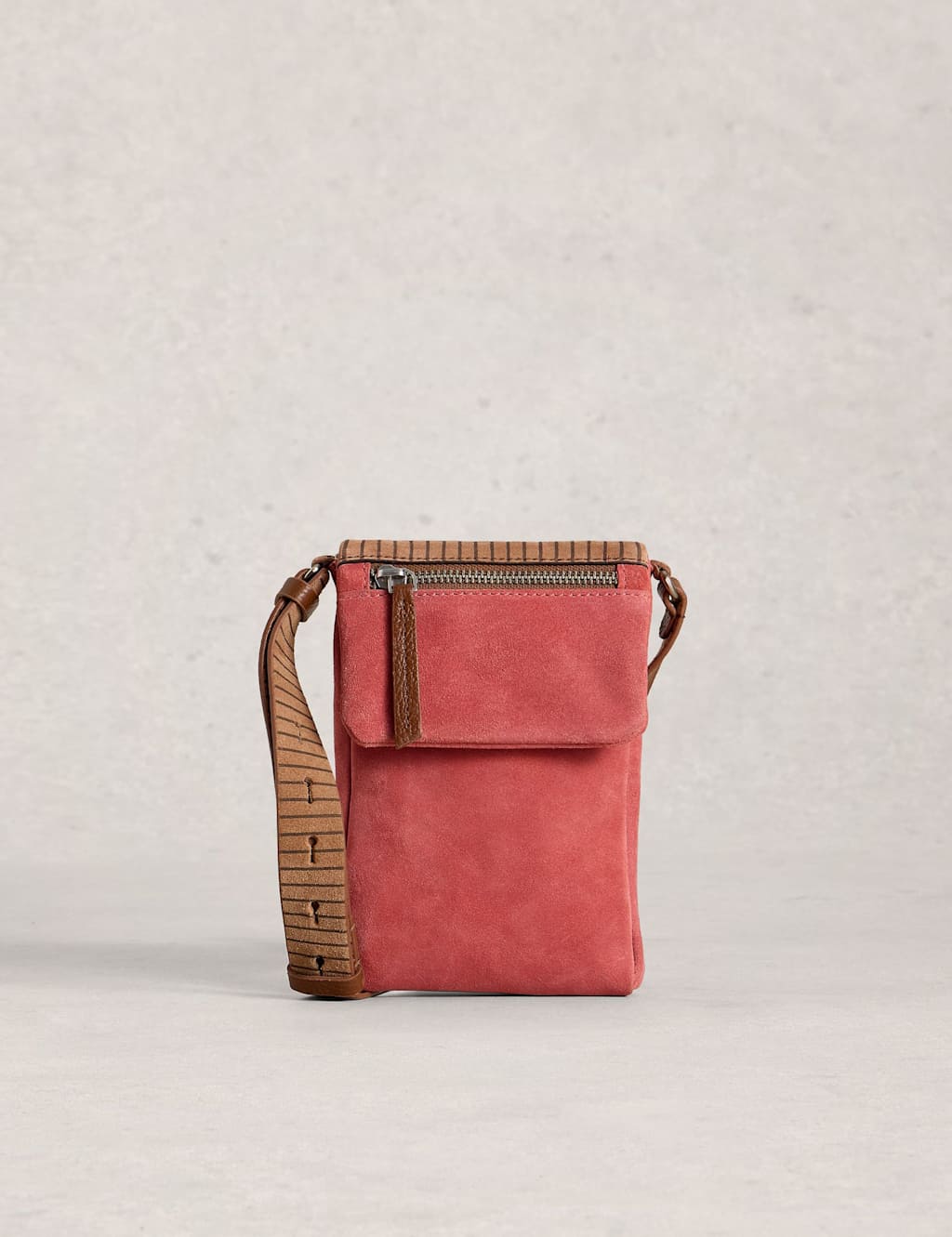 White Stuff Women's Leather Cross Body Phone Bag - Pink Mix - Available at M&S