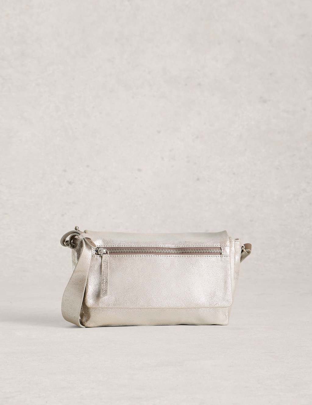 White Stuff Women's Leather Cross Body Bag - Silver - Available at M&S