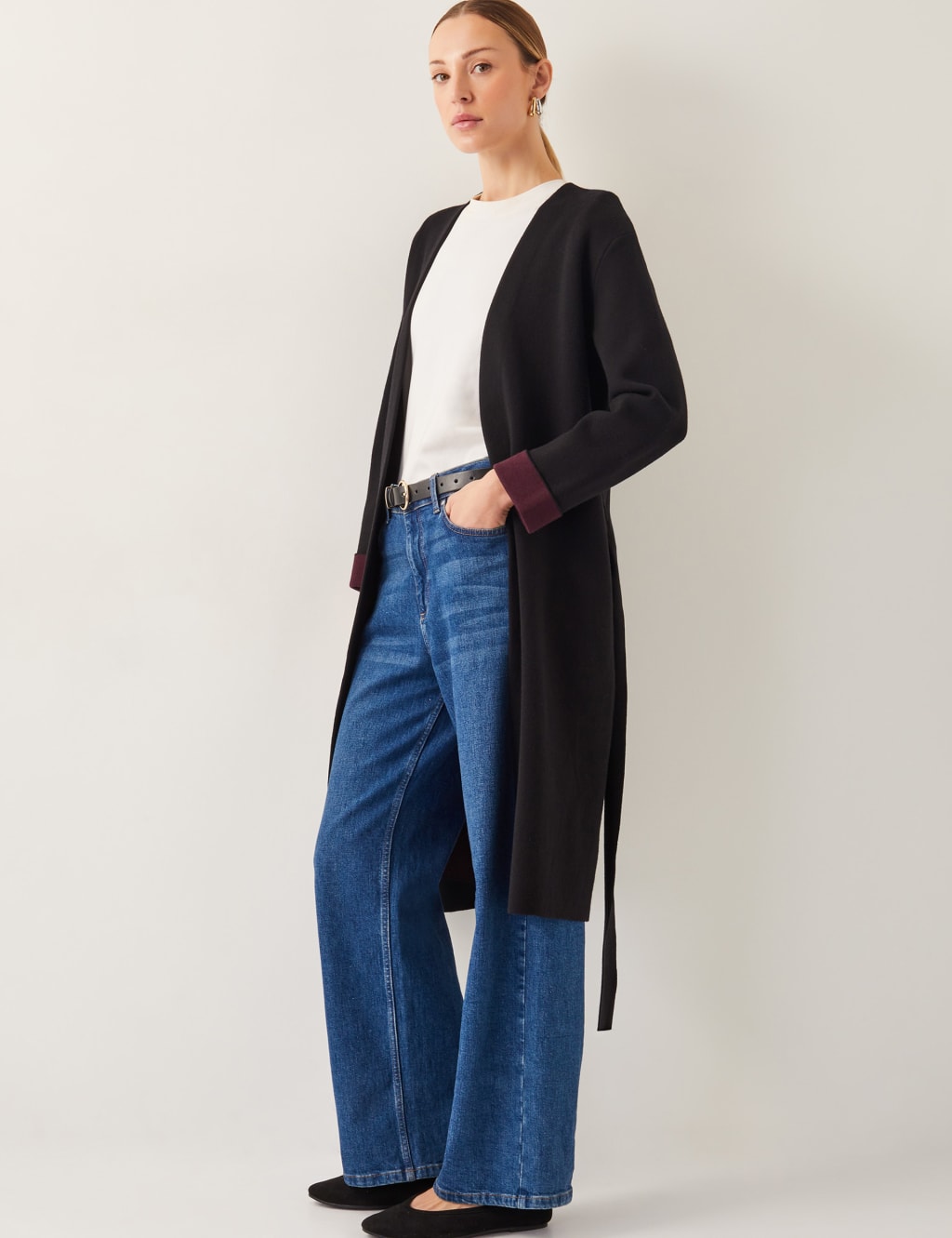 Belted Longline Coatigan