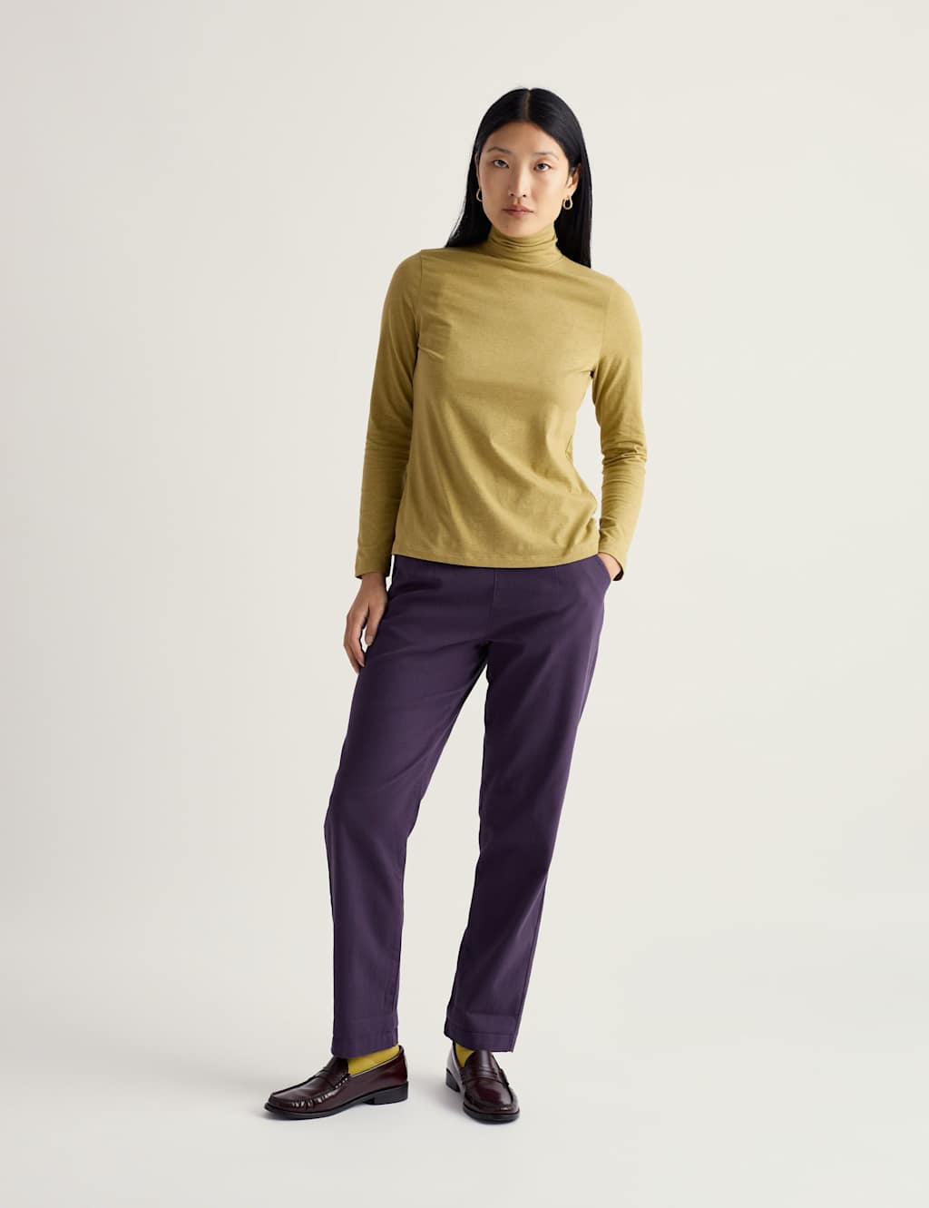 Seasalt Cornwall Women's Cotton Rich Roll Neck Top - 14 - Green - Available at M&S
