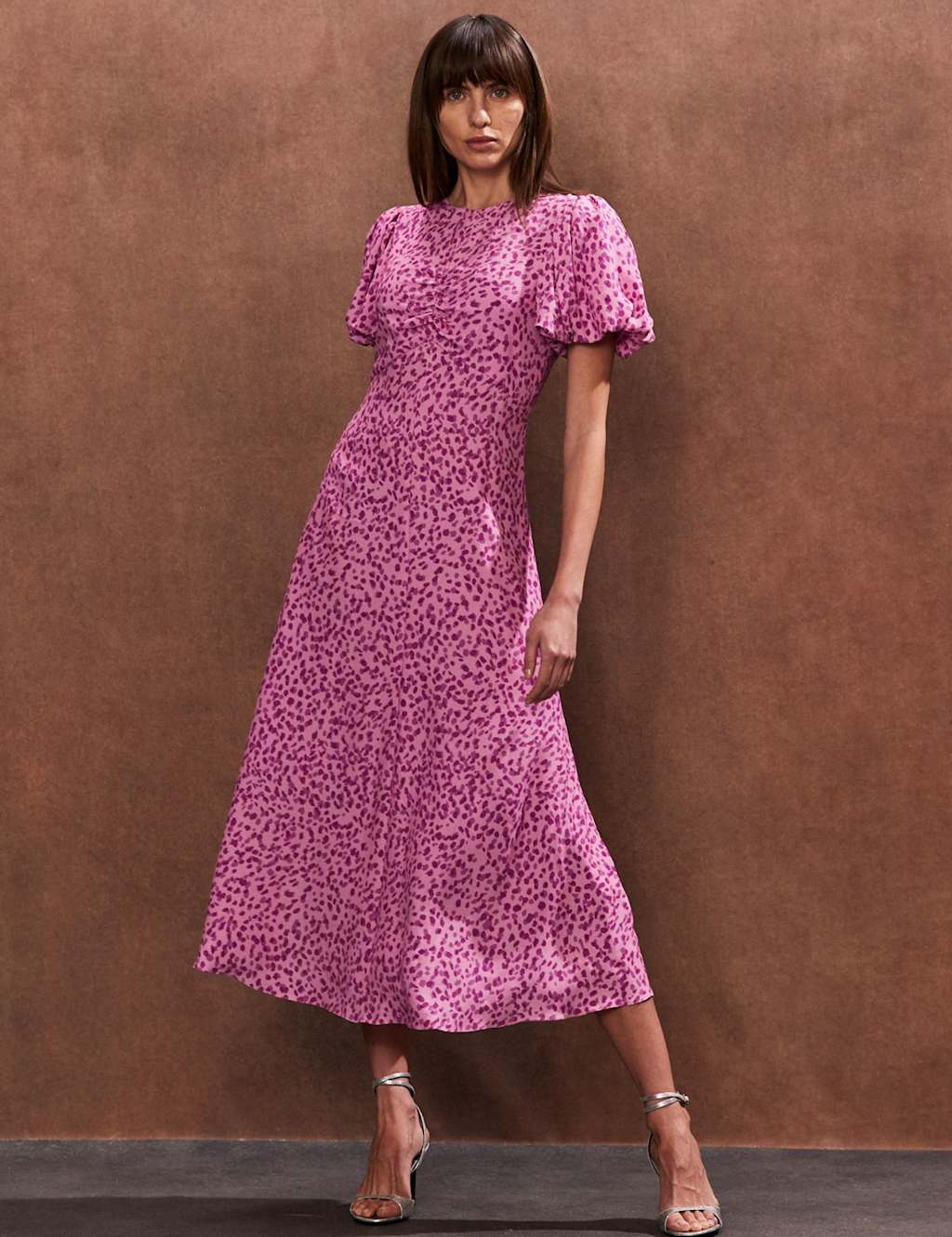 Ditsy Floral Puff Sleeve Midaxi Tea Dress