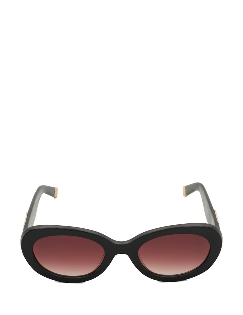 Dune London Women's Oval Sunglasses - Black, Black