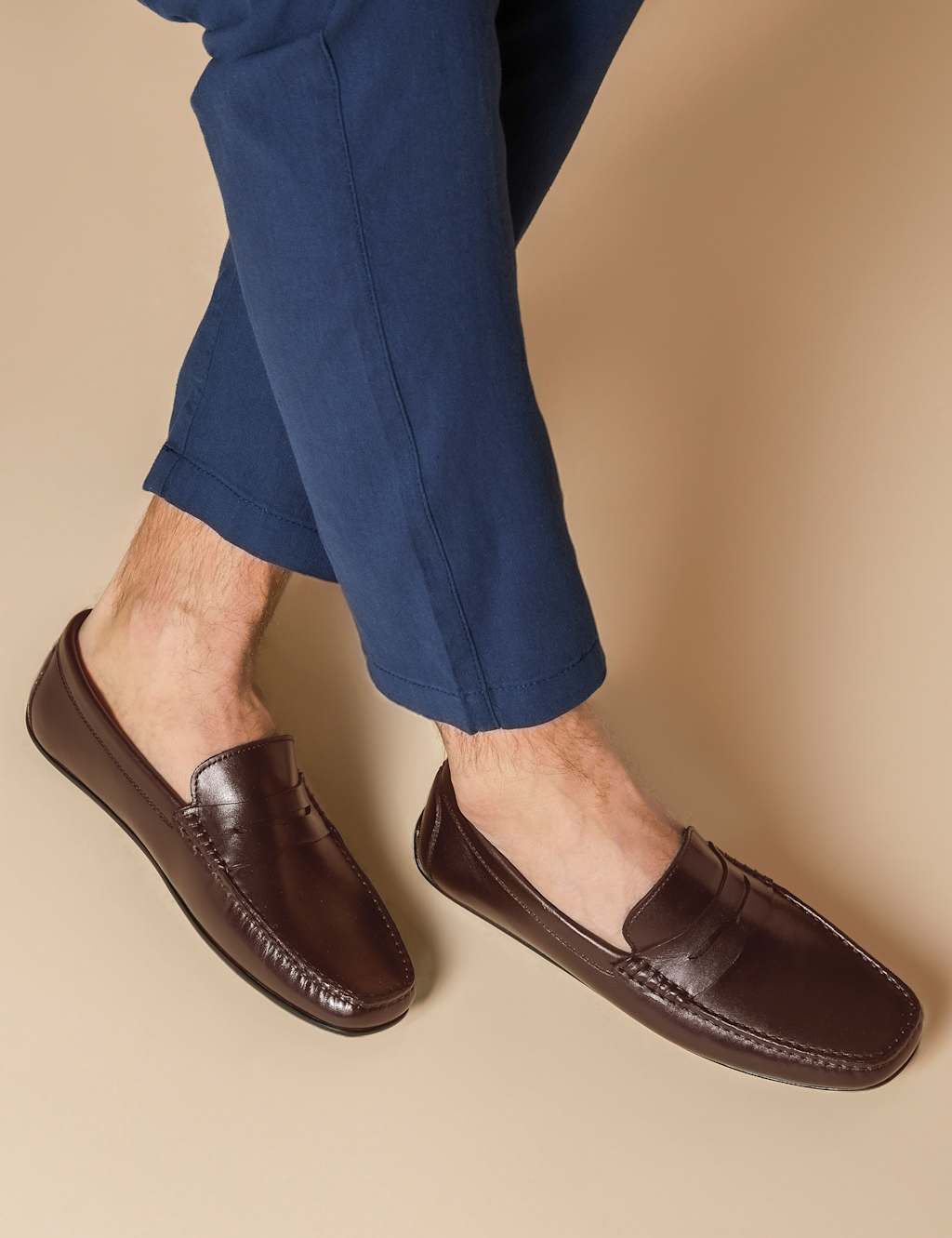 Leather Slip-On Loafers
