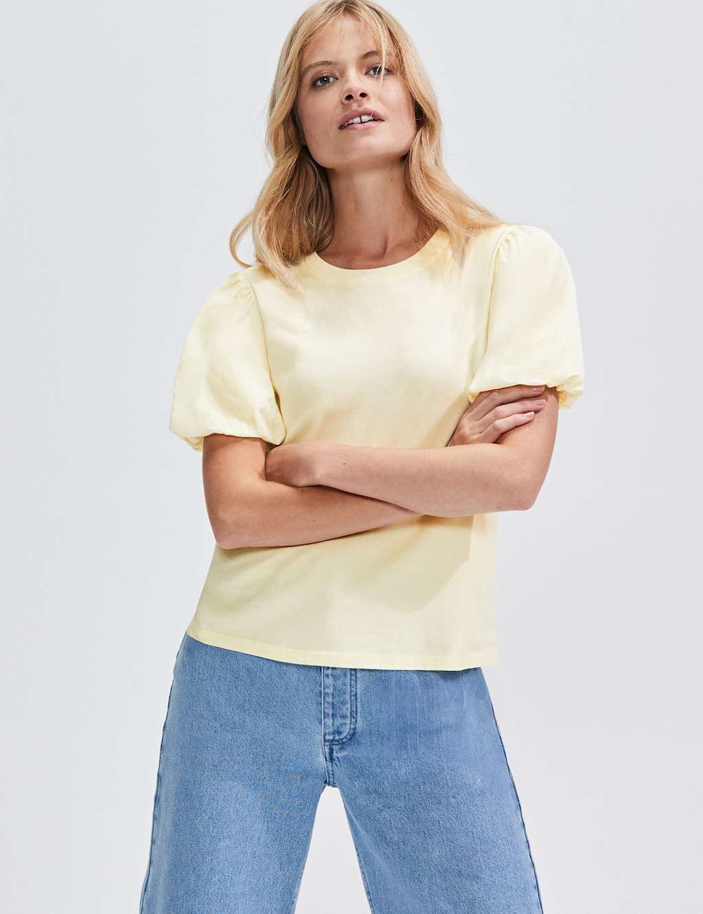 Pure Cotton Puff Sleeve T-Shirt